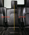Hardcore Leather Care Kit With Nontoxic Conditioner And Gentle Cleaner For Deep Rejuvenation And Long Lasting Protection On Furniture Auto Seats And More, before and after cleaning black leather car seats.
