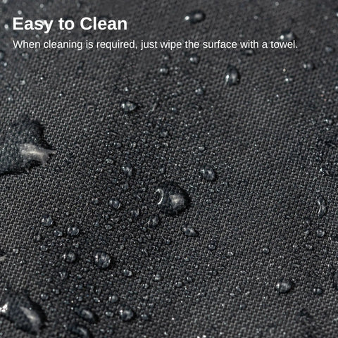 Close-up of waterproof 300D Oxford fabric with water droplets for Patio Heater Cover For Umbrella Style Heaters Waterproof Dustproof Sunproof 300D Oxford Fabric With Zipper Fits 91.3 In H 34.6 In Dome 19.88 In Base Outdoor Patio Accessory
