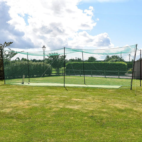 Cricket Net Cage Backyard Practice Netting 52ft Weatherproof Batting System With Poles Heavy Duty Open End Design