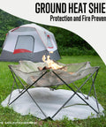 Gaze Fire Pit Portable Stainless Steel Mesh Outdoor Fire Pit with Ground Heat Shield and Carry Bag for camping scene.