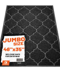 Jumbo 46X35 Inch Front Door Mat For Entryway And Garage Waterproof Grippy Non Slip Doormat For Indoor Outdoor Use Easy Clean