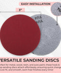 3 Inch 2000 Grit Grip No Hole Round Sanding Discs Set For Wet And Dry Sanding With Hook And Loop Backing Fits Orbital And DA Sanders