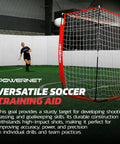 Portable 12x6 Foot Soccer Goal For Backyard Fun And Outdoor Training, Easy Setup Net With Ground Stakes And Bungee