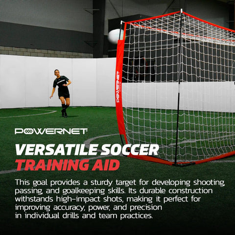 Portable 12x6 Foot Soccer Goal For Backyard Fun And Outdoor Training, Easy Setup Net With Ground Stakes And Bungee