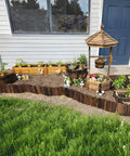 Wood Landscape Edging Border Kit 5.9 Inch High By 47 Inch Long No Fuss Weather Resistant Fir Wood Set Of Four Panels for lawn garden