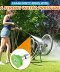 Five-pack pressure washer nozzle tips with 1/4-inch quick-connect; stainless steel spray nozzles for outdoor cleaning