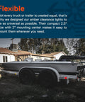 Trailer with Amber LED Trailer Marker Light Kit 4 Piece 2.5 Inch Waterproof IP67 Surface Mount Side Marker Lights