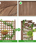 72 Inch High Horticulture Garden Planter With Trellis For Vine Climbing Plants showing extension options and vine growth