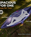 Ultralight Two-Person Camping Hammock For Backpacking And Festivals, Easy Setup, 8.9 ft long, 4.6 ft wide, nylon material