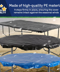 6Ft Round Trampoline Weather Cover For All Weather Protection Keeps Jump Surface Safe From Sun Rain Snow And Debris Extends Lifespan Durable Weather Resistant Top Cover shown in various colors with PE material.