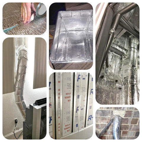 Two Inch Aluminum Foil Tape With No Release Liner 230 Feet Of Heavy Duty Silver HVAC Duct Tape For High Temperature Insulation Use