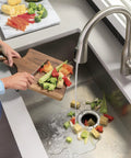 One Third Horsepower Continuous Feed Garbage Disposal With Easy Install Kit And Power Cord Included For Two Person Homes grinding food scraps