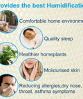 Infographic showing benefits of 4 Pack Wick Humidifier Filters Replacement for Essick Air HDC12 and Kenmore 32-14911