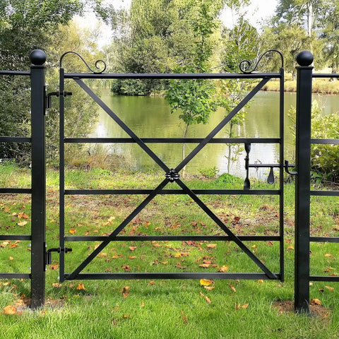 Heavy Duty Bolt On 7 Inch J Bolt Gate Hinges 4 Pack No Welding Required Lubricated Ball Bearing Hinge For Large Driveway Gates Up To 1100 Lbs Easy Install And Sag Prevention Industrial Grade on black metal gate