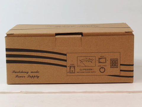 30 Amp 13.8 Volt DC Power Supply For Ham And CB Radios With Analog Display High Current Output Fused Design box view