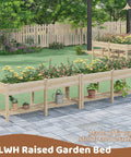 Big Ol Raised Garden Bed With Legs Wooden Planter Stand For Vegetables And Flowers, Large Planter Box With Divider, outdoor scene