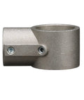 Heavy Duty Brushed Aluminum End Cross Brace Fitting for 1-1/2 Inch Legs, detailed view of the joint connector.