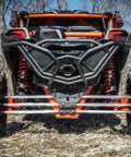 Heavy Duty Aluminum Rear Radius Arms 6 Rod Kit For Can Am Maverick X3 72 Inch Body Beefed Up Turbo X RC X MR X RS Max Complete Set With One And One Quarter Inch 7075 Aluminum Bar And Five Eighths Inch Helical Joints For Maximum Strength rear view installed
