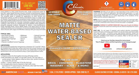 Top Shelf Water Based Concrete Sealer Matte Finish 5 Gallon Pail for driveways, patios, and pavers with low VOC formula.