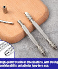 2 Pcs Double Ended Pin Vise Set Stainless Steel Mini Hand Drill for Twisting Copper Wire Jewelry Making Tool with detailed grip.