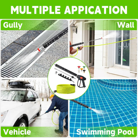 Pressure Washer Hose And Gun Kit, 25 Ft With 5 Nozzle Tips And M22-14mm Fittings, All-In-One Replacement Set For Ryobi, Simpson, Craftsman