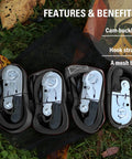 Ratchet Tie Down Straps With Hook Heavy Duty 3000 Pound Break Strength 10 Foot Length Pack Of Four Black with cam-buckles.