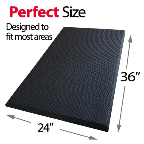 Anti Fatigue Standing Mat With Air Soft Ergonomic Design For Standing Desks And Kitchen Use, Cushioned Non Slip Floor Mat, 1 Inch Thick, 36 By 24 Inches, Easy Clean And All Day Comfort