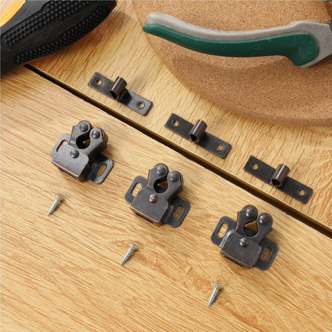 Double Roller Catch Cabinet Latches Set For Cupboard Drawer Closet Tough Built To Last Spring Ball Hardware