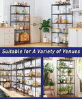 Five Tier Adjustable Narrow Storage Shelves For Kitchen, Heavy Duty Metal Rack With 1010 Lbs Load Capacity, Anti-Wobble Stability, Durable Pantry Organizer For Cabinets And Countertop Organization, Space Saver in a kitchen