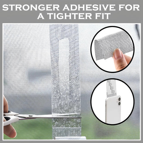 79 Inch Window Screen Repair Tape With Heavy Duty Adhesive For Windows And Doors 5cm By 2 Meters Fiberglass Mesh DIY Patch Kit applied