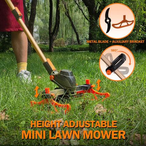 Cordless 13 Inch String Trimmer Weed Wacker with 2 x 21V 6.0Ah Batteries and Charger 4 In 1 Trimmer Edger Lawn Mower in use