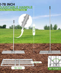 Heavy Duty Galvanized Lawn Leveling Rake With 36 By 12 Inch Wide Rack Head And Extendable 52 To 78 Inch Handle demonstration