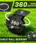 8 Inch Caster Wheels Set Of 4 With 2 Brakes And 2 Fixed Heavy Duty 2200 Lb Solid Rubber Plate Casters 360 Degree Swivel