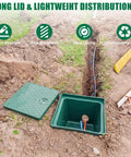 Underground Splice Box With Solid Inspection Cover And Deep Plastic Enclosure For Cable Duct Access Electrical Junctions