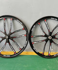 26 Inch 10 Spokes Magnesium Wheel Set Front And Rear 100x135mm For 7 8 9s Freewheel Disc Brake Black Rims For Beach Cruisers MTB Road Bikes Disc Brake Compatible