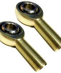 Two Pack Five Eighth Inch Heim End Rod End Ball Joint For SCAG 48763 Turf Tiger Wildcat Tiger Cub Exmark Toro 1-633029 Bobcat 2188142-01 Beefed Up Upgrade 4140 Steel Zinc Yellow Coating Rust Proof, two threaded rod ends