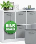Six Cube Storage Organizer Set With Fabric Bins For Clothes Toys And More Space Saving Cube Shelves Must Have Dorm Room Essentials
