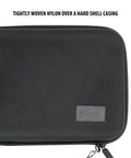 Close-up of Rugged 7.5 Inch Camera Field Monitor Hard Shell Case With Scratch Resistant Interior showing nylon texture and zipper