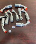 10 Pack Female JIC Three Eighths Inch Hydraulic Hose Fittings Forty Five Degree Elbow With Nine Sixteen Eighteen Threads For Three Eighths Inch Hose