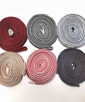 Rolled silk cotton cords in various colors including Two Tone Sageo Rope for Japanese Samurai Swords in Red and Black, 300 cm Long.