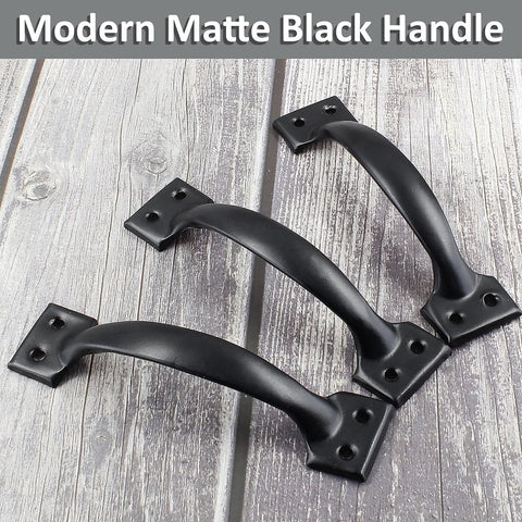 20 Pcs 4 Inch Metal Bow Door Handles Large Vintage Style Door Pulls For Barn Doors, Furniture Cabinets, Matte Black