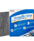 Spear Head Breathe Easy cabin filter with activated carbon; pleated grey filter visible beside blue box.