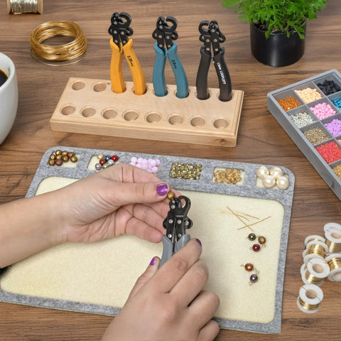Crafting with One Step Jewelry Looping Pliers For Perfect 1.5 mm Loops, Trim Wire Like A Pro, Works With 24 To 18 Gauge Craft Wire