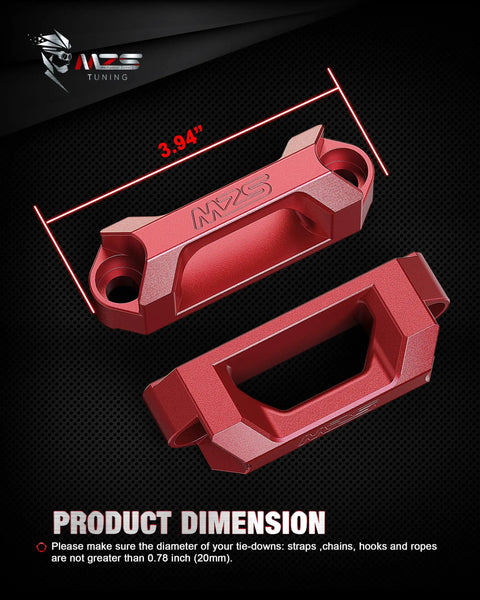 Built Tough T Track Tie Down Anchors For Truck Bed Rails And Tonneau Covers Rock Solid T Slot Cleats Made From 6061 Aluminum In Red, measuring 3.94 inches.