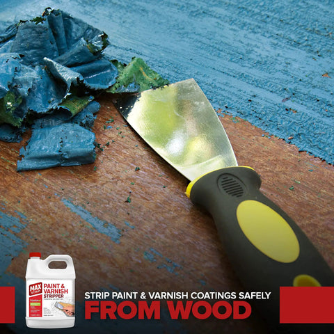 Kickass Heavy Duty Paint And Varnish Stripper Gel For Wood And Metal, Dead Simple Non Toxic Formula removes old paint from wood.