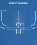 Dimensions diagram of Two Light Bullhorn Mount Bracket For 2 3/8 Inch Slip Fitter Fits LED Street Lights And Parking Lot Lights