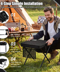 Man using Go-To 2-In-1 Foldable Backpack Stool Heavy Duty Portable Seat For Fishing Hiking Picnics And Outdoor Adventures
