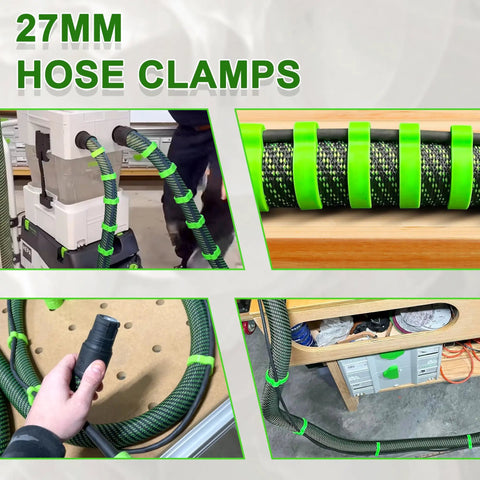 Dust Hose Organizer Clips For Vacuum Hoses D27 Fits Sander And Dust Extractor 37mm Diameter Durable Holders in workshop