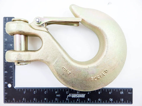 Heavy Duty Clevis Safety Slip Hook With Secure Latch Ready For Tow Straps And Trailer Rigs Crafted From Top Notch Grade 70 Steel Serving A Badass 19250 Lbs Working Load Limit To Keep Your Gear Tied Down Tight