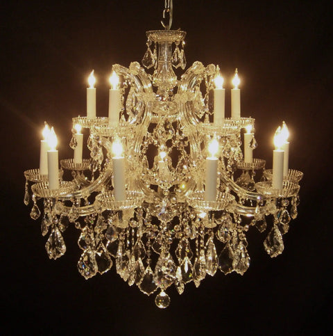 Chandelier lit with 25W Flame Tip Frosted Candelabra Light Bulbs, E12 Base, 120V Incandescent Dimmable Warm White, Pack Of 12